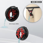 Flat Head Silicone Chastity Harness with Vibrating Plug & Remote Control-GSD Series