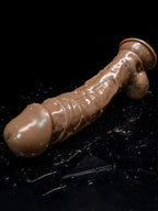 Realistic Ebony Anal Dildo Butt Plug - Lifelike Penis Suction Cup Sex Toys for Women