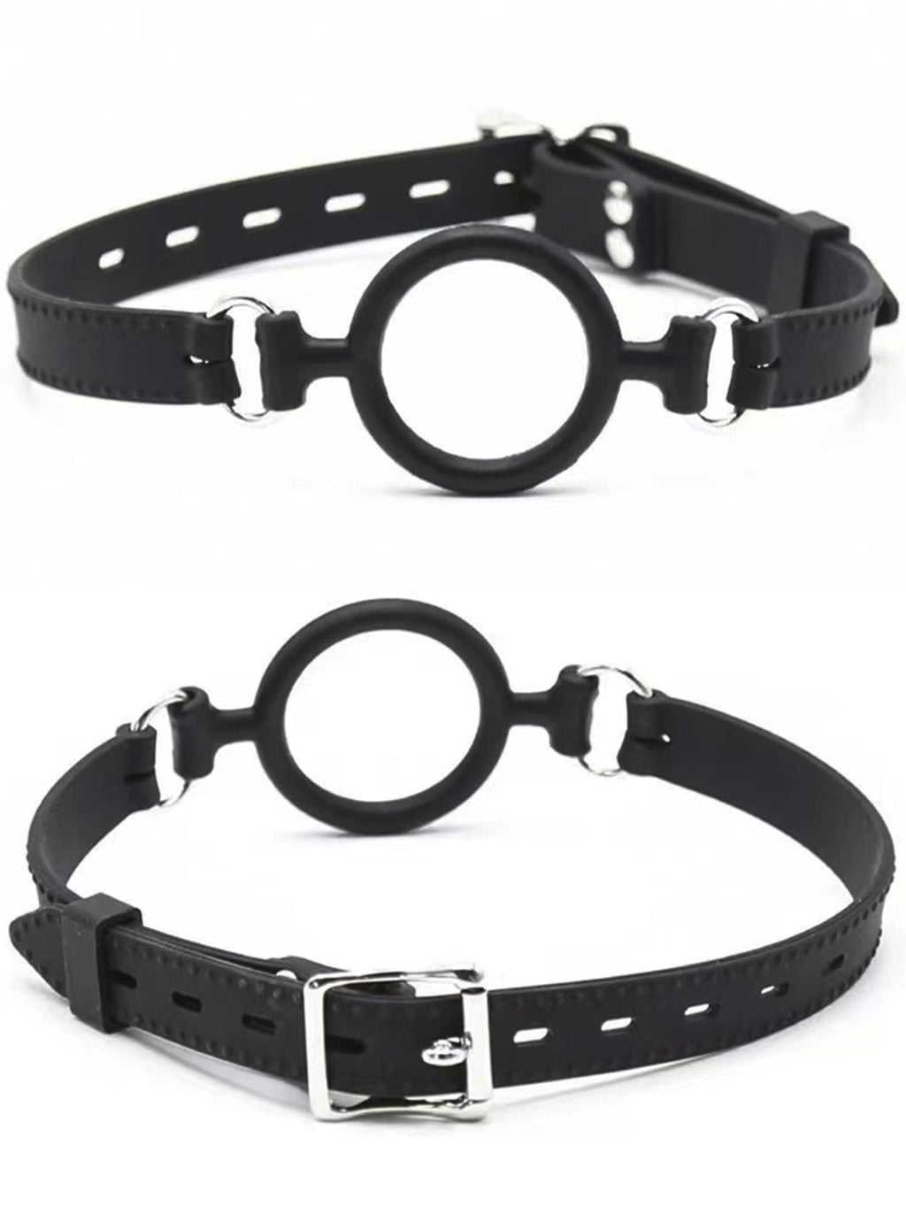 Silicone Ring Gag Oral Restraint Sex Toys - Bondage Silicone Ballgag Harness Adjustable Size