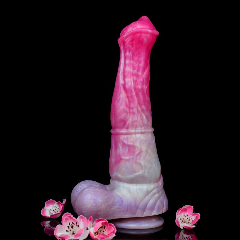 Pink Fantasy Dragon Dildo with Suction Cup – Full-Body Vaginal Stimulation Tool in Soft Silicone