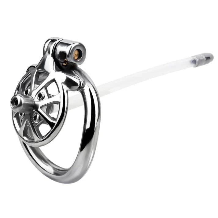 Stainless Steel Cock Torture Device with Removable Spikes | Adjustable Spiked Chastity Cage