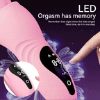 Finger Anal Dildo G Spot Vibrator Tongue Clit Stimulator - Handheld LED Panel Silicone Sex Toy for Women