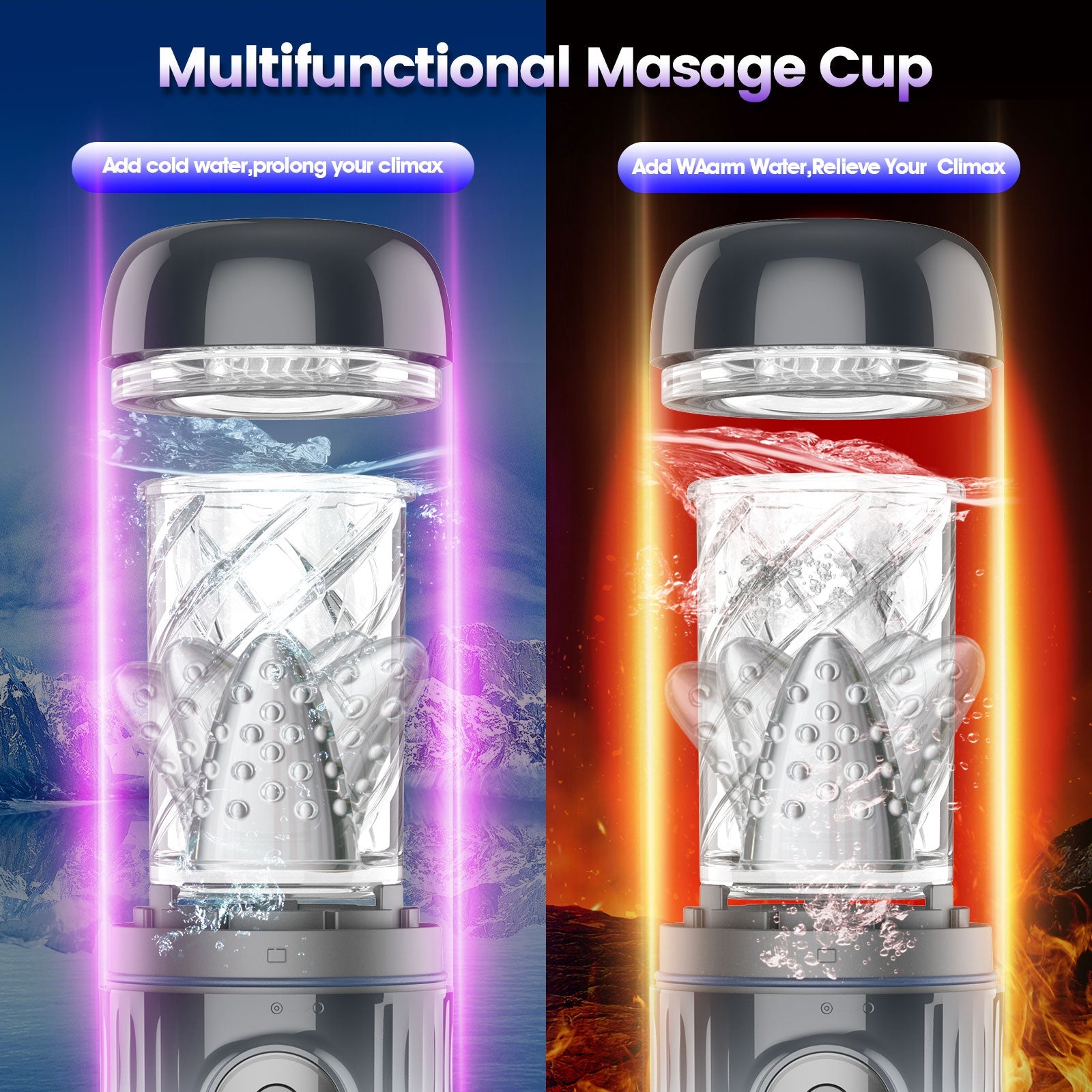 Strapon Adult Stroker Blowjob Machine - Harness Sucking Male Masturbator Penis Massage Vibrator