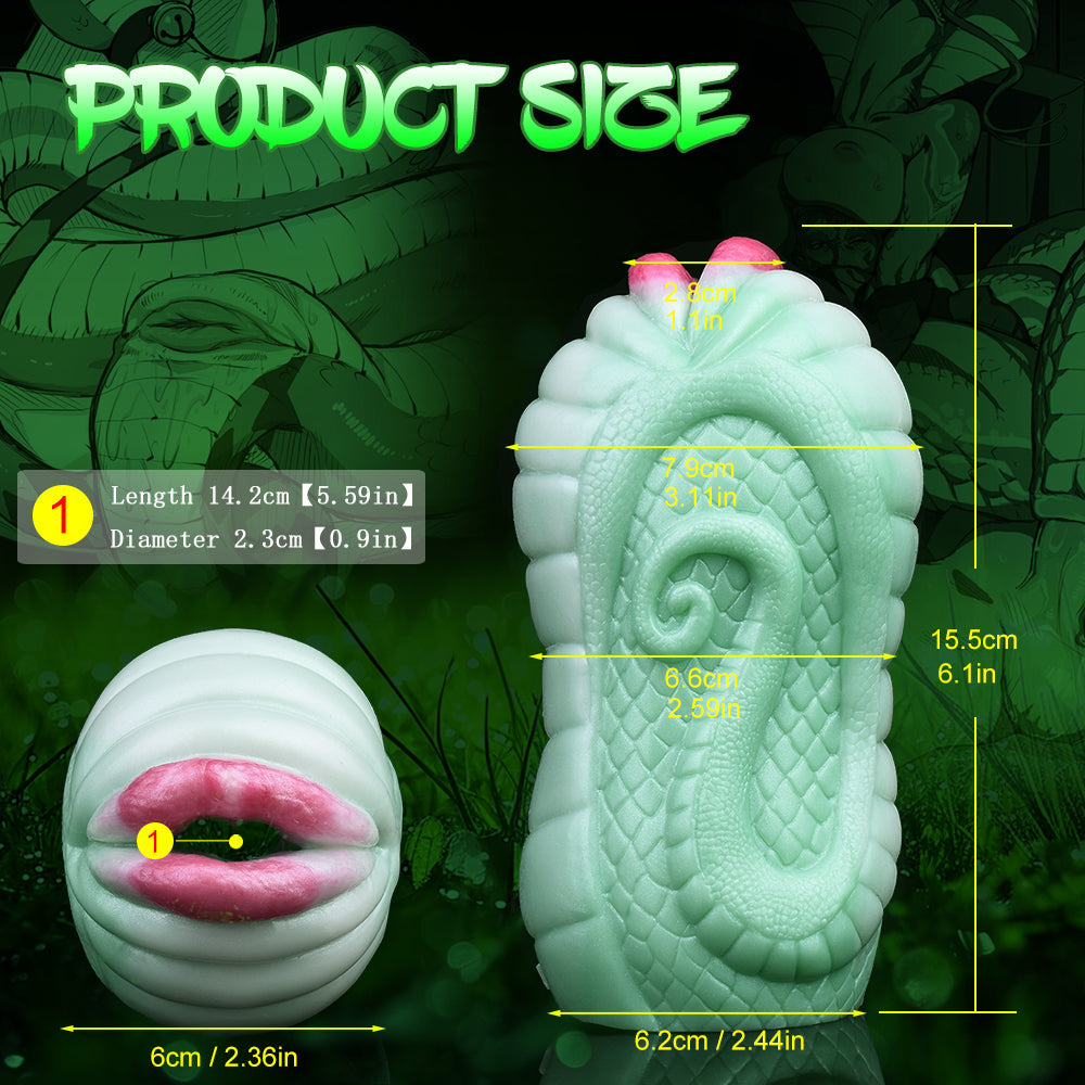 Domlust Snake Pussy Pocket Masturbator — Serpentine Fantasy Silicone Stroker for Men