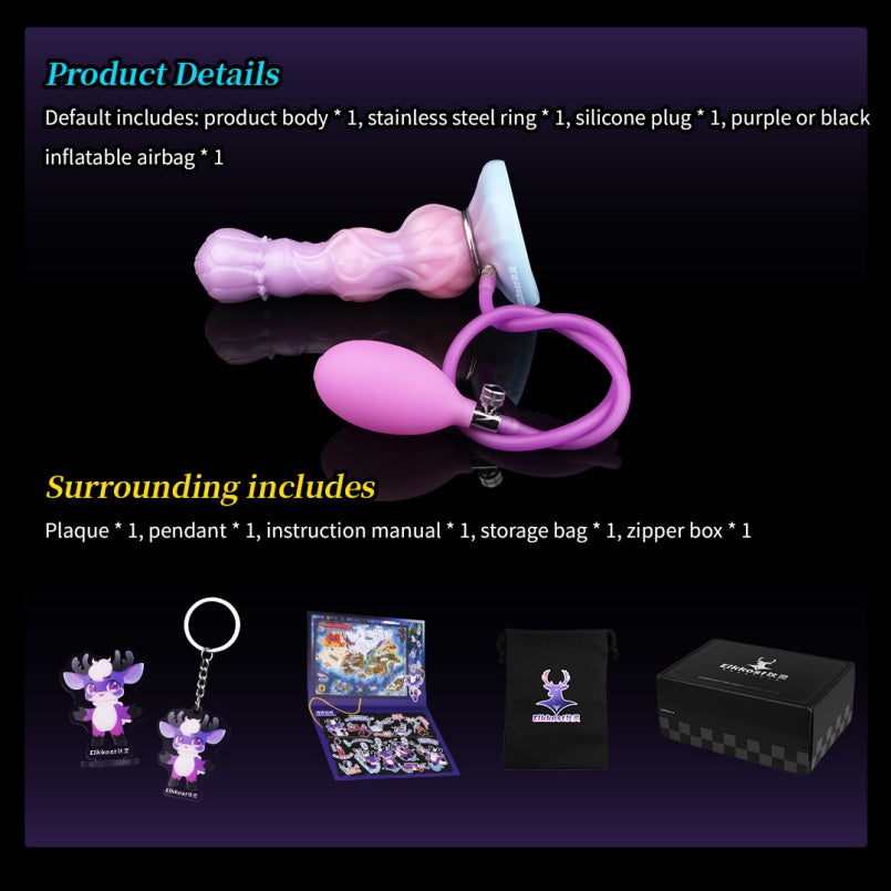 Domlust Bloom – Inflatable Fantasy Dragon Dildo | Gradient Silicone with Locking Ring & Pump