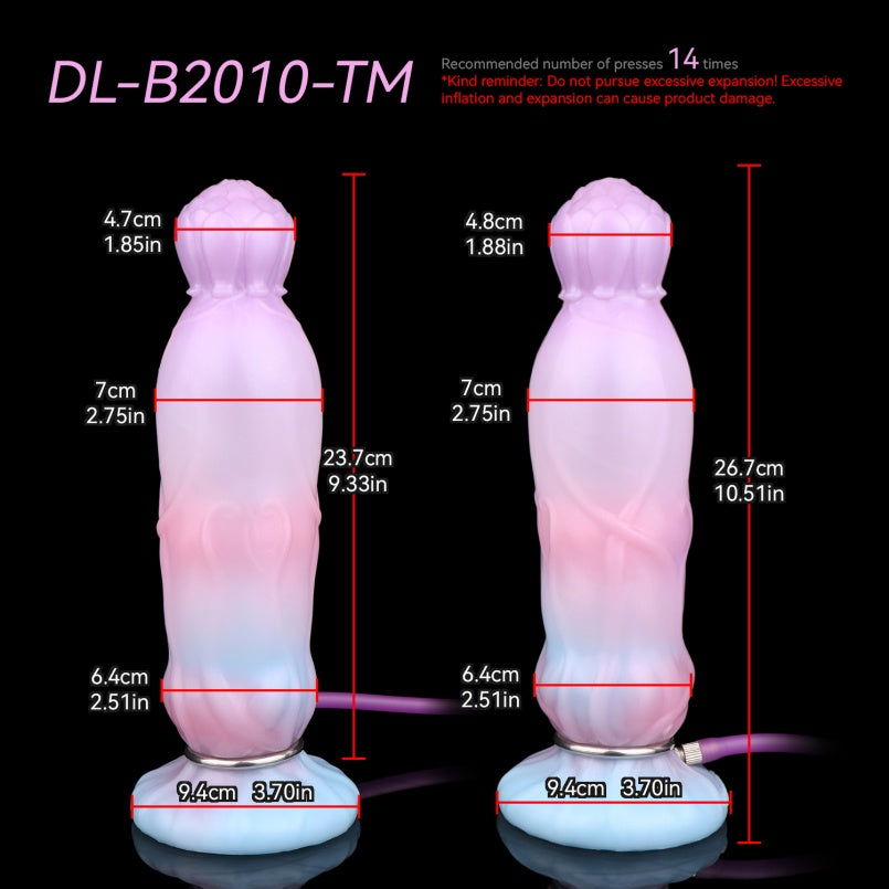 Domlust Bloom – Inflatable Fantasy Dragon Dildo | Gradient Silicone with Locking Ring & Pump