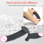 Double End Lesiban Strap On Dildos - Realistic Black Dildo Couple Sex Toy
