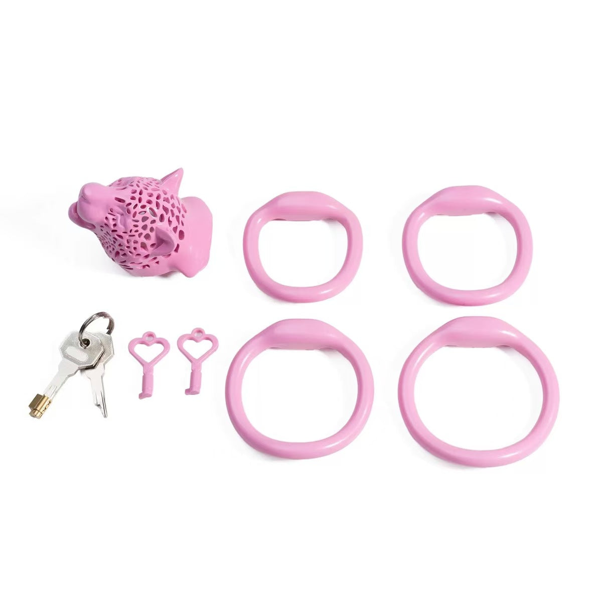 Leopard Head Resin Chastity Cage – Lightweight Breathable Animal Design
