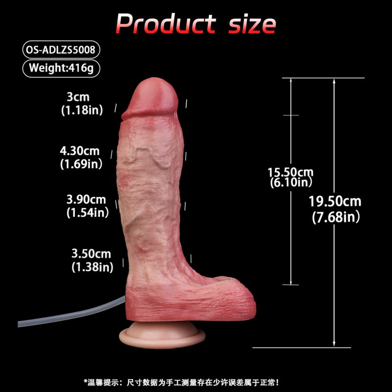Realistic Squirting Dildo Strap-On – Flesh Silicone Fake Cum Suction | Domlust
