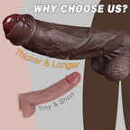 Big Black Dildo – Realistic Curved G-Spot Silicone Dildo with Suction Cup | Domlust NobleSculpt
