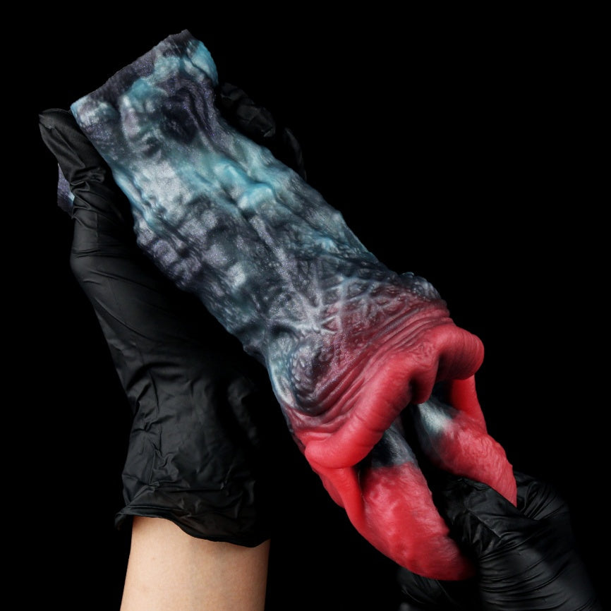 Domlust Abyss Lips – Platinum Silicone Monster Mouth Pocket Pussy Male Masturbator Alien Blowjob Sex Toy for Men
