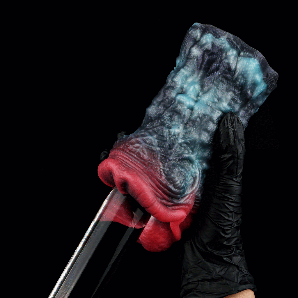 Domlust Abyss Lips – Platinum Silicone Monster Mouth Pocket Pussy Male Masturbator Alien Blowjob Sex Toy for Men