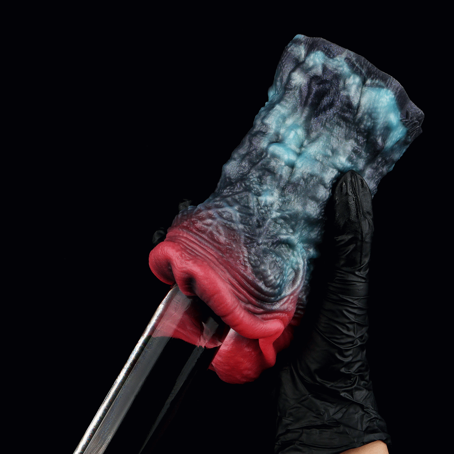 Domlust Abyss Lips – Platinum Silicone Monster Mouth Pocket Pussy Male Masturbator Alien Blowjob Sex Toy for Men