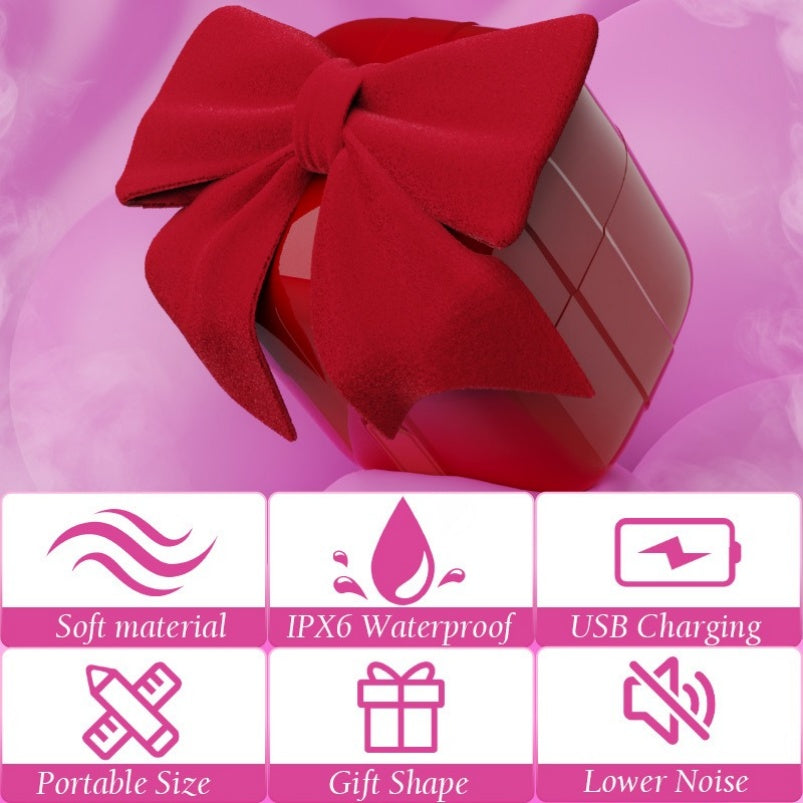 Red Lip Clit Sucking Thrusting Vibrator - Dual-action Vibrating Bullet Tongue Oral Sex Toys