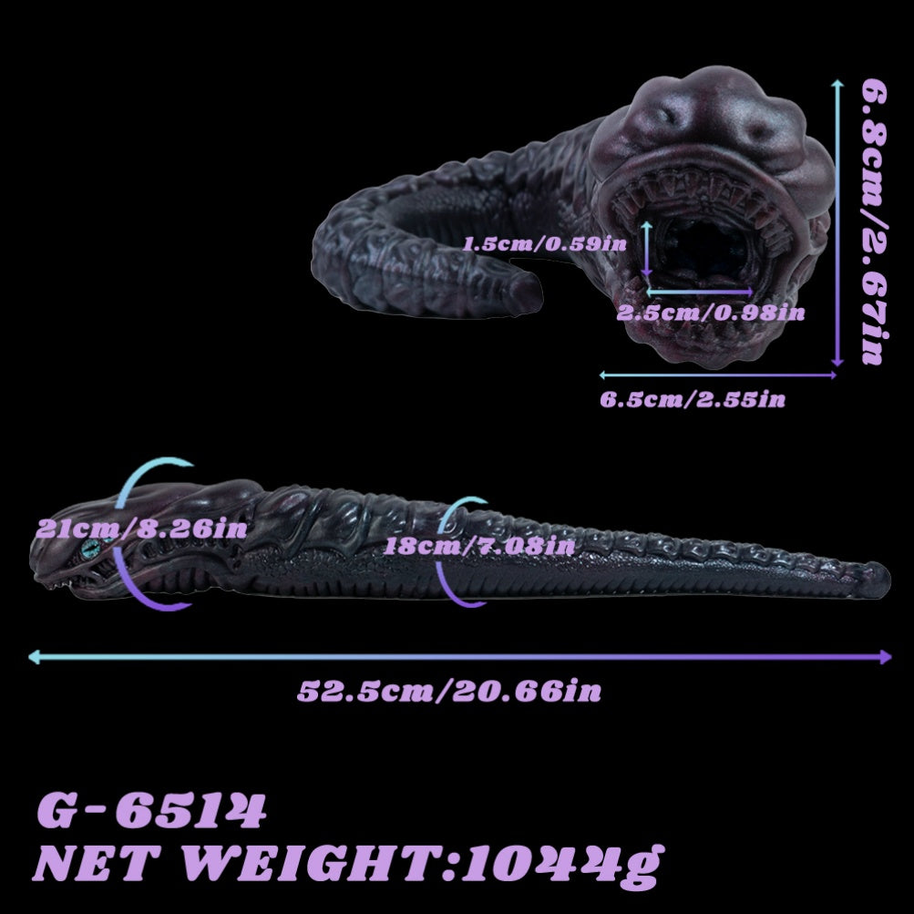 Domlust Magma Serpent — Fantasy Lava Snake Alien Pocket Pussy | 20-Inch Deep Throat Fetish Masturbator