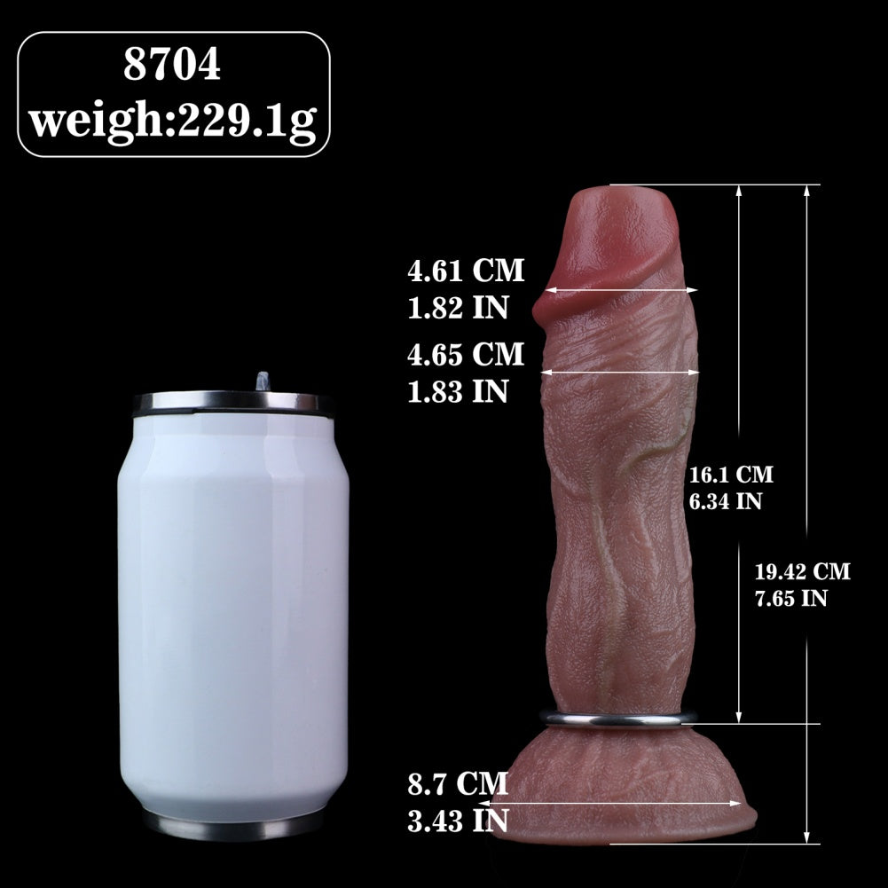 Realistic Ovipositor Dildo – Flesh-Tone Egg-Laying Fantasy Dildo with Suction Cup | Platinum Silicone