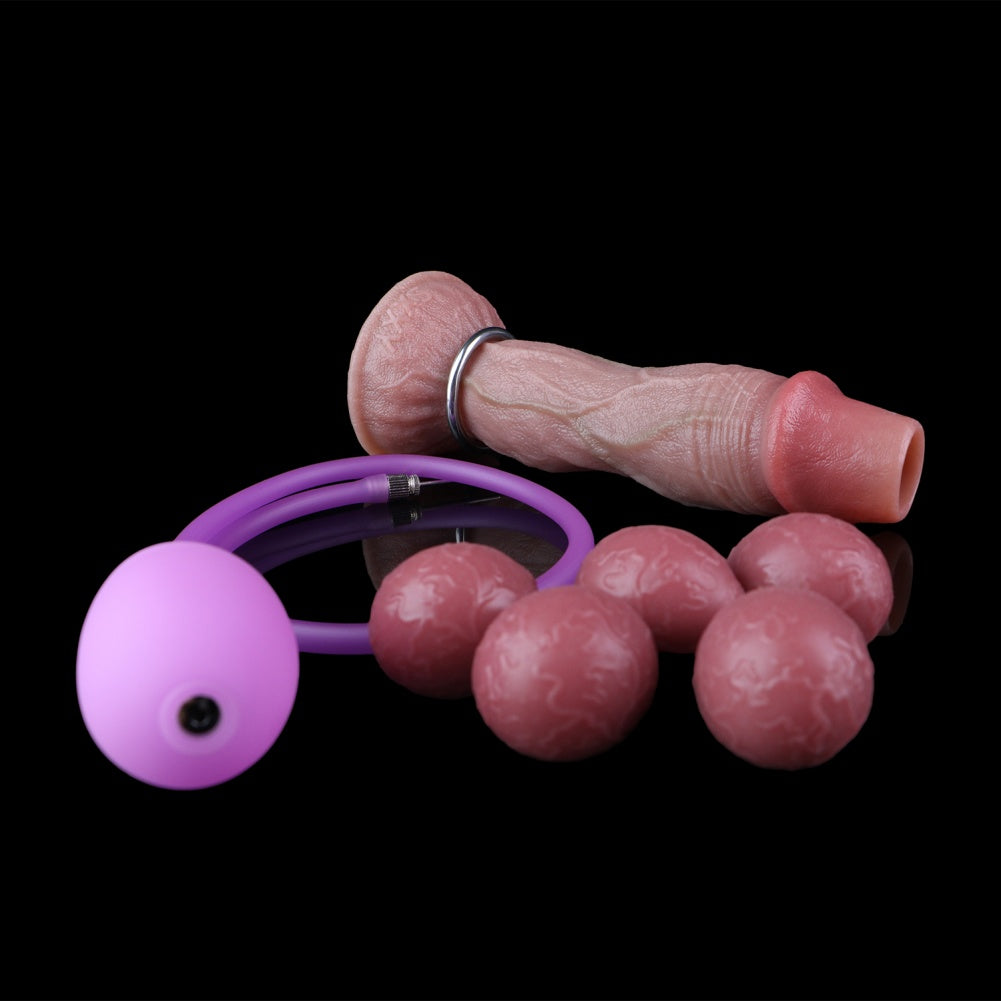Realistic Ovipositor Dildo – Flesh-Tone Egg-Laying Fantasy Dildo with Suction Cup | Platinum Silicone