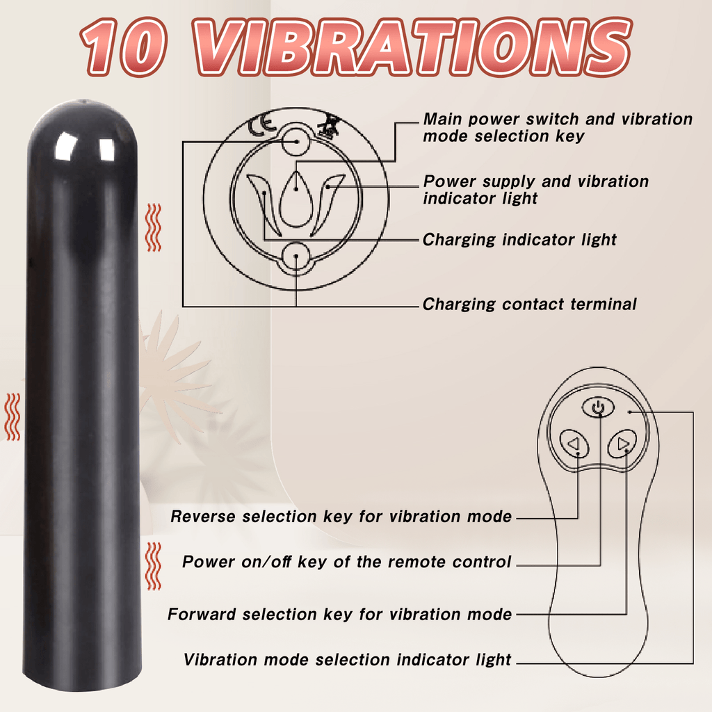 6 Inch Silicone Anal Butt Plug with 10 Vibrations - Tarisss Sex Toy Store