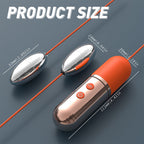 Metal Bullet Vibrator Buttplug - Couples' Erotic Teasing BDSM Toy