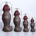 Big Black Dildo Realistic – Dual-Tone Giant Silicone Thick Dildo S/M/L/XL | Domlust