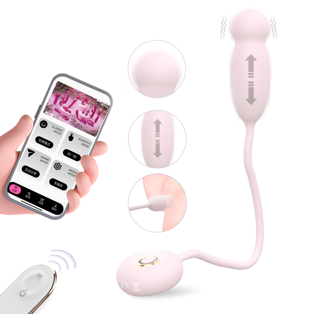 Fantasy Insertion Thrusting G-Spot Vibrator - Telescoping Stimulating Female Vaginal Silicone Toy