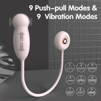 Fantasy Insertion Thrusting G-Spot Vibrator - Telescoping Stimulating Female Vaginal Silicone Toy
