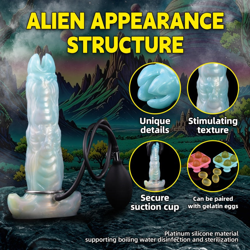 Crystal Fantasy Ovipositor Dildo – Realistic Egg Laying Vaginal Anal Stimulating Masturbator