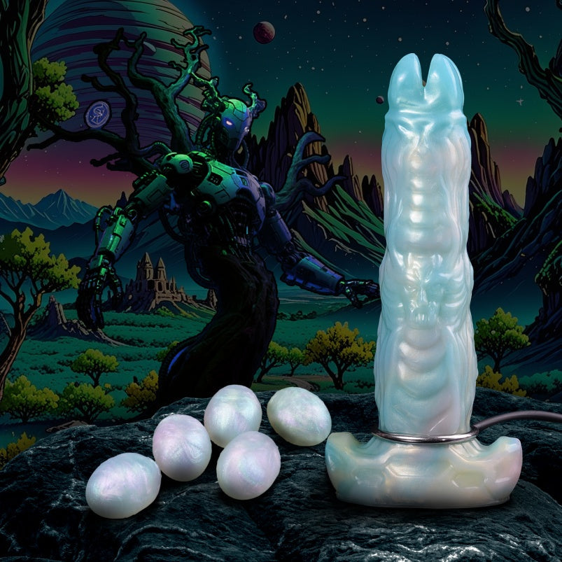 Crystal Fantasy Ovipositor Dildo – Realistic Egg Laying Vaginal Anal Stimulating Masturbator
