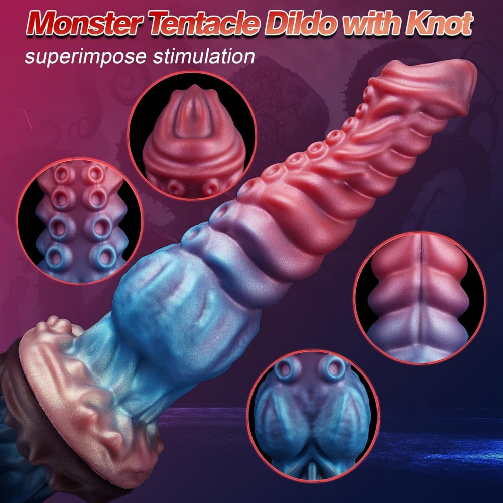 Dragon Women Masturbating Monster Dildo - Fantasy Curved Suction Cup Anal Sex Toys