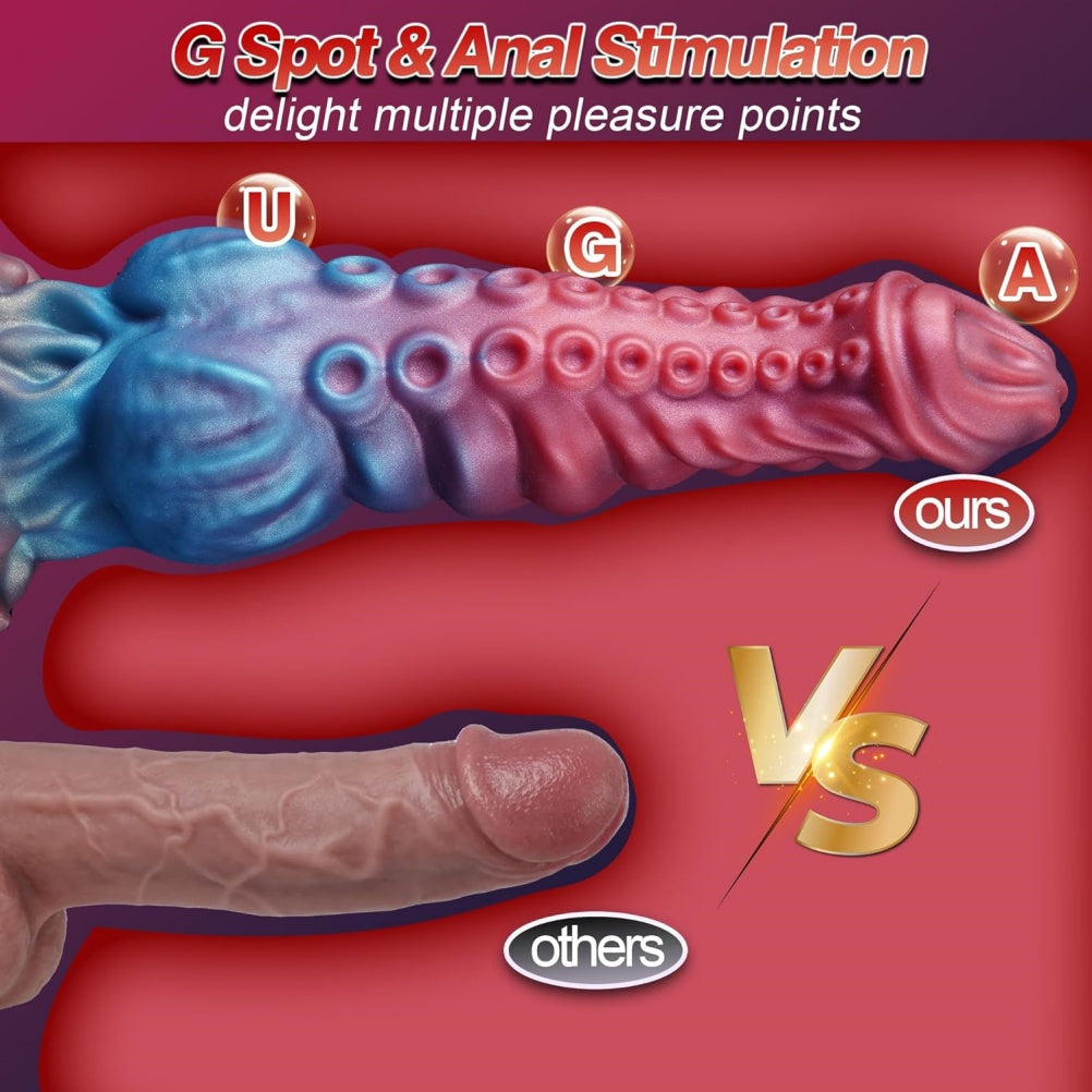 Dragon Women Masturbating Monster Dildo - Fantasy Curved Suction Cup Anal Sex Toys