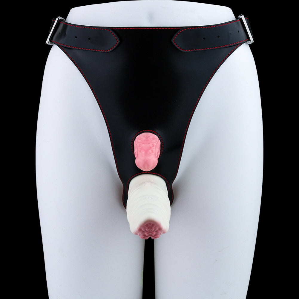 Tentacle Strap-On Dildo – Triple-Point Vibrating Lesbian Sex Toy | Domlust