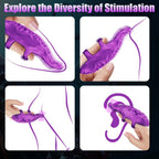 Purple Silicone Octopus Tentacle Finger Vibrator – Wearable G-Spot Stimulator for Precise Pleasure