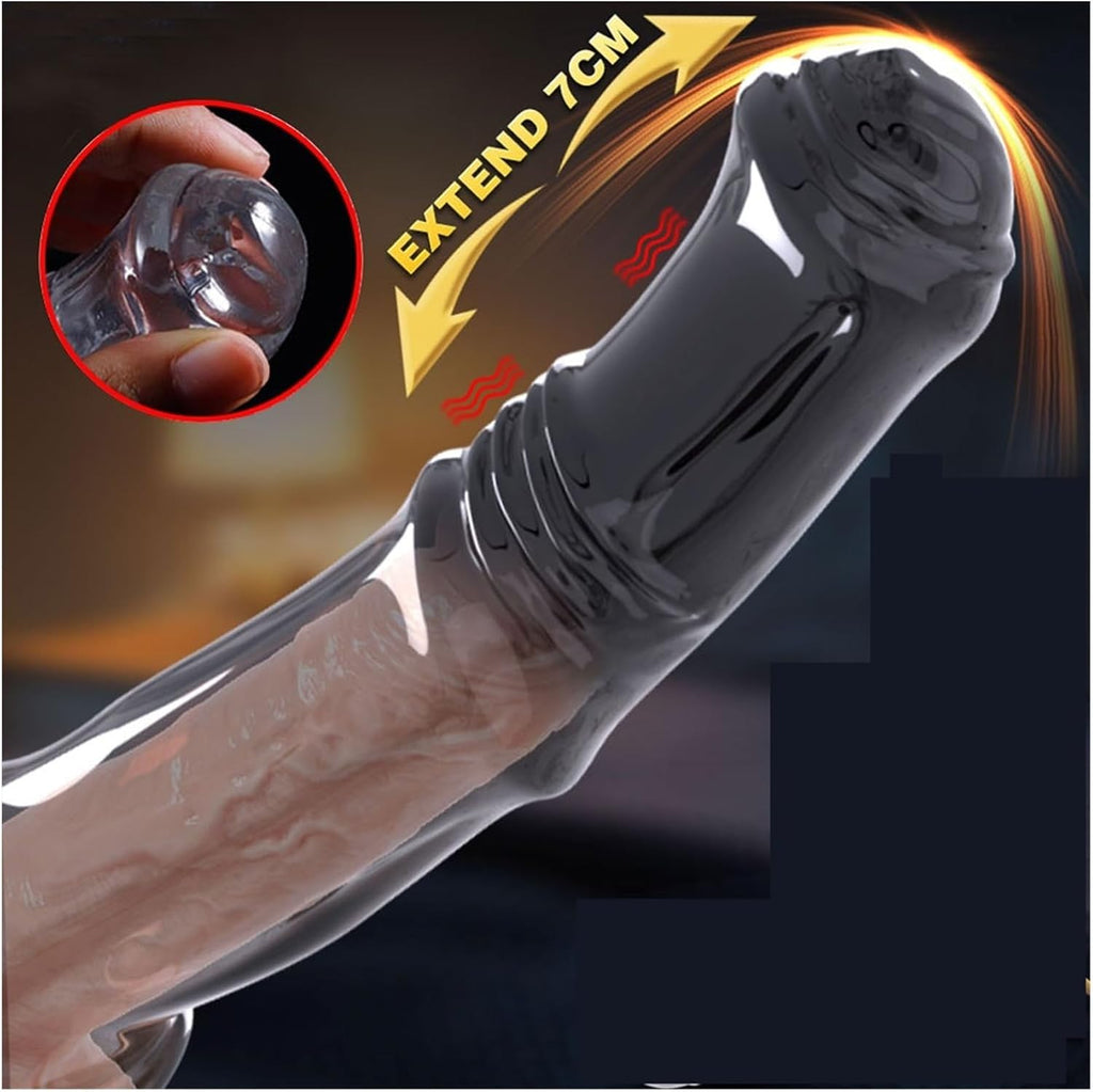 Horsedildo Cock Sleeve Sex Toy for Men - Penis Ring Delay Ejaculation Condom