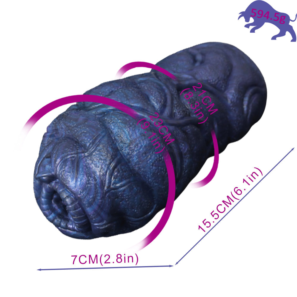 Fantasy Bull Pocket Pussy | Dark Blue Silicone Masturbator with Adjustable Suction — Domlust