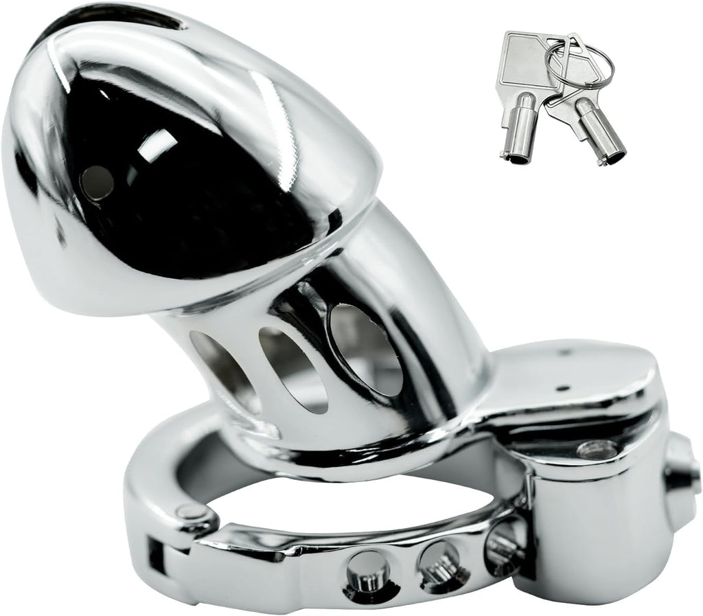Metal Cock Design Adjustable Chastity Cage – Ring Sizes 32mm to 50mm