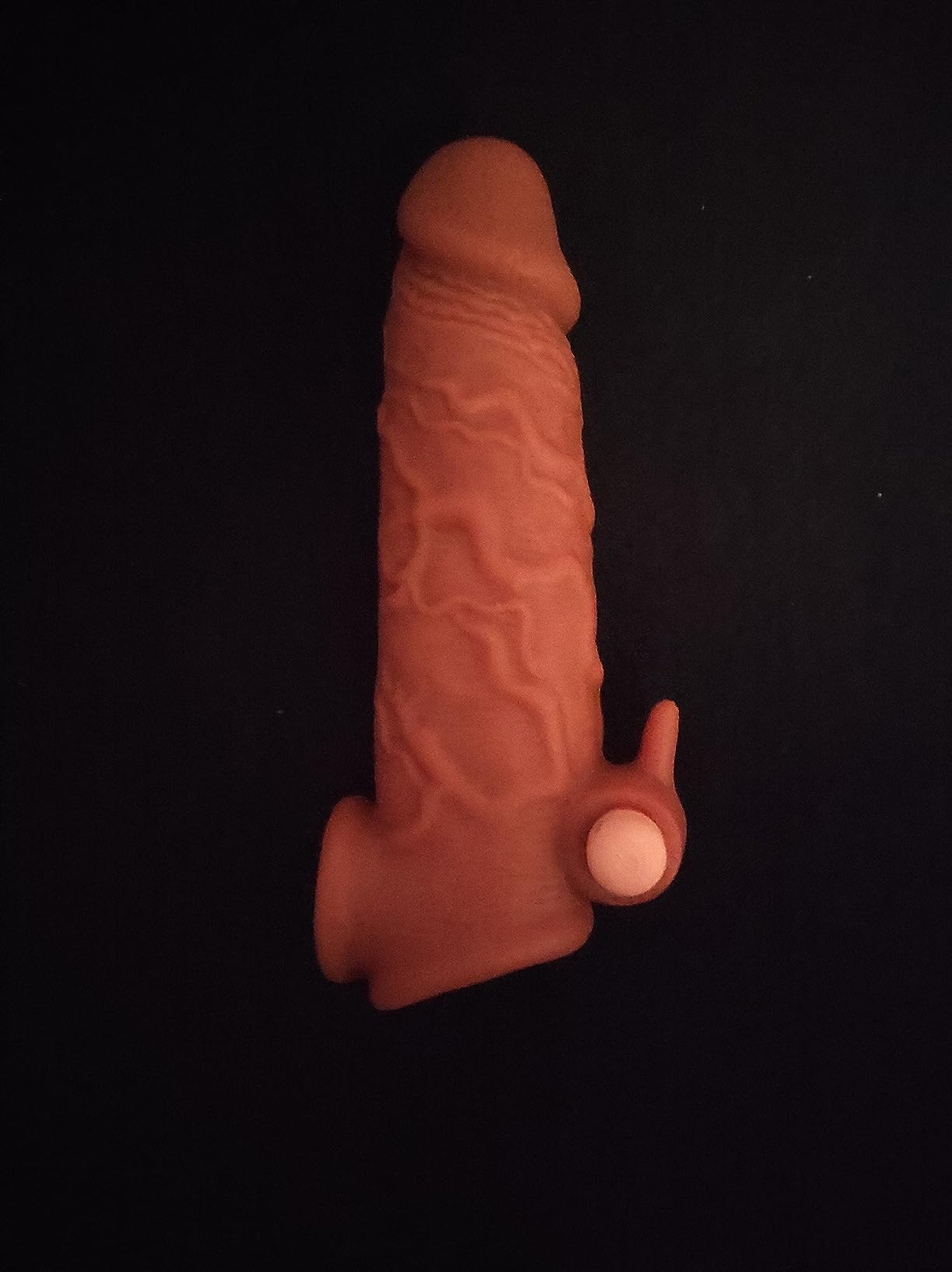 Life Size Penis Sleeve Condom - Vibrating Bullet Cocksleeve Clit Stimulator Sex Toys for Men