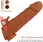 Life Size Penis Sleeve Condom - Vibrating Bullet Cocksleeve Clit Stimulator Sex Toys for Men