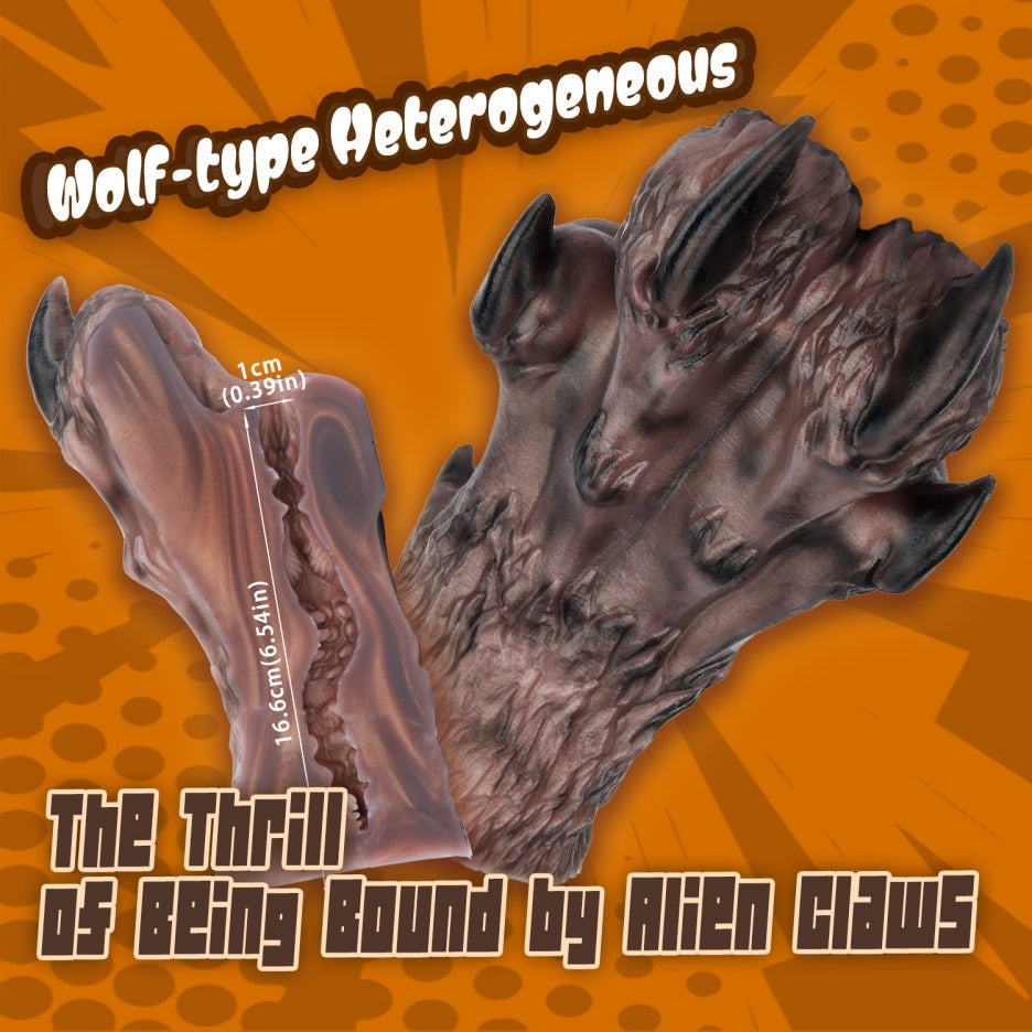 Jackal Dune Wolf Claw Pocket Pussy – Alien Beast Platinum Silicone Male Sex Toy