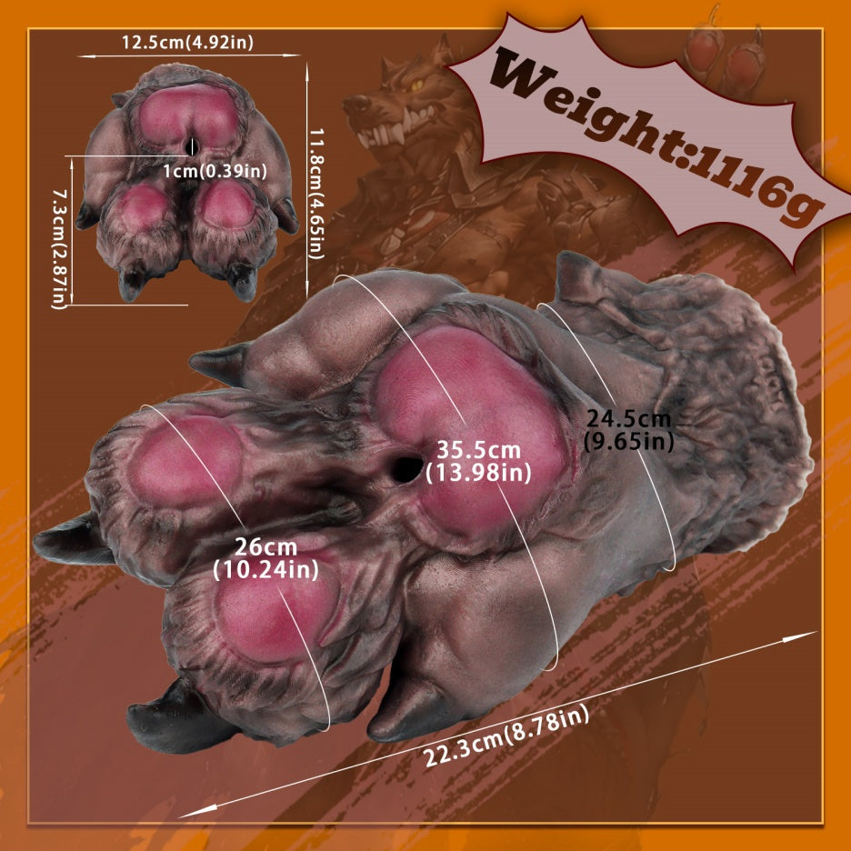 Jackal Dune Wolf Claw Pocket Pussy – Alien Beast Platinum Silicone Male Sex Toy