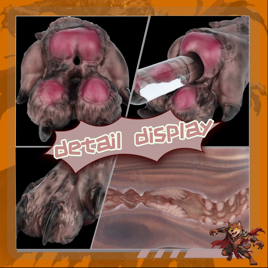 Jackal Dune Wolf Claw Pocket Pussy – Alien Beast Platinum Silicone Male Sex Toy