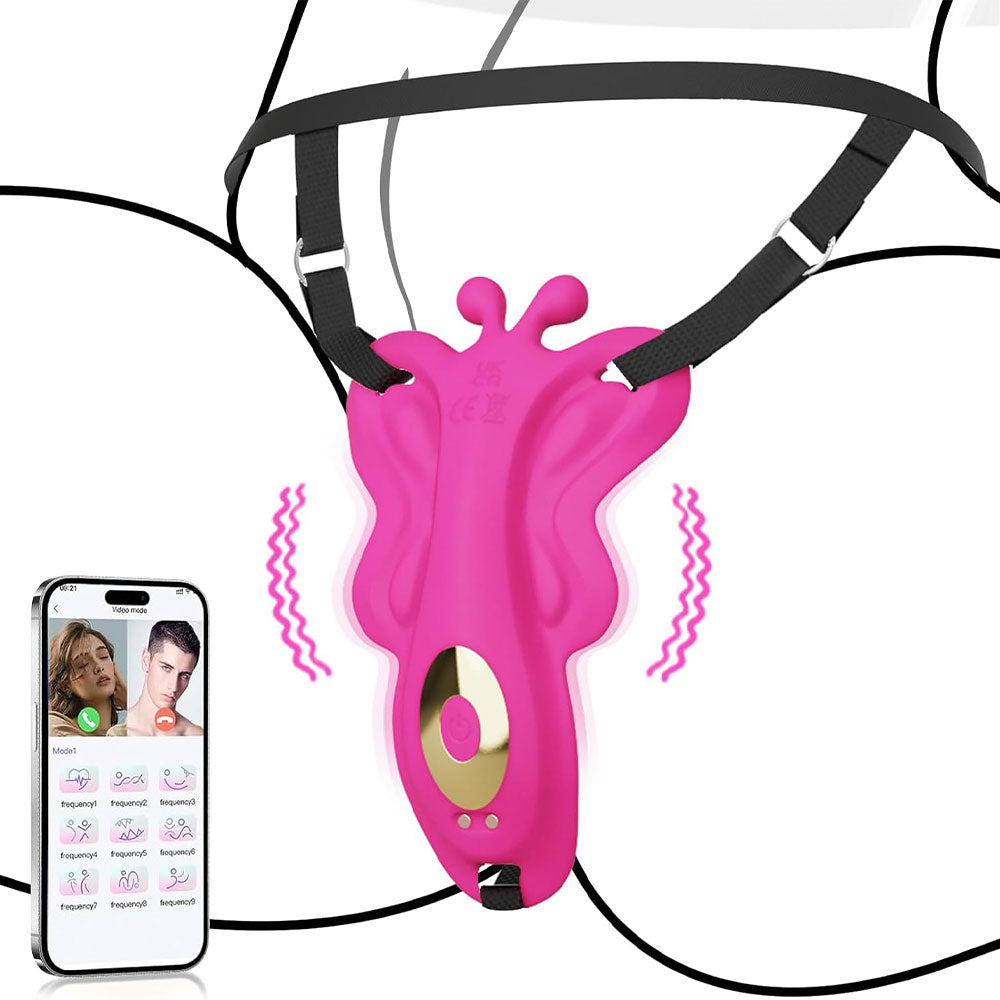 APP Controlled Vibrating Panty Sex Toys for Women - Butterfly Strapless Strapon Clit Vibrator