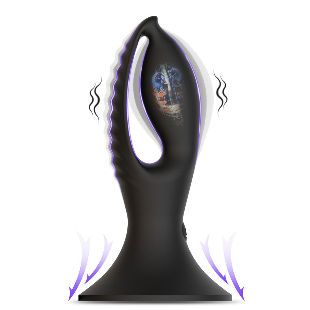 Hollow Motor Egg Anal Plug - Suction Cup Hands-Free Pleausre- Domlust