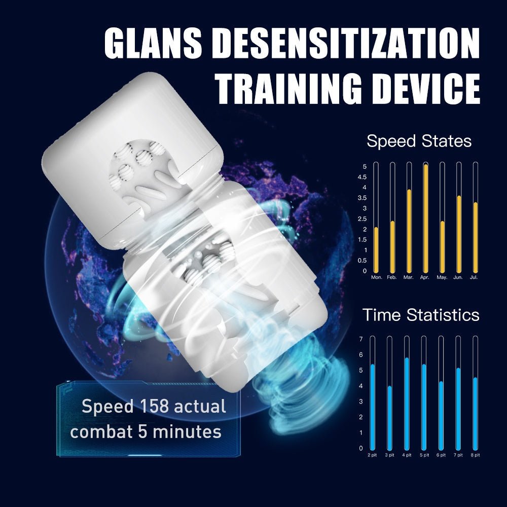 Suction Vibrating Penis Male Masturbator - Smart Waterproof Male Silicone Masturbation Cup