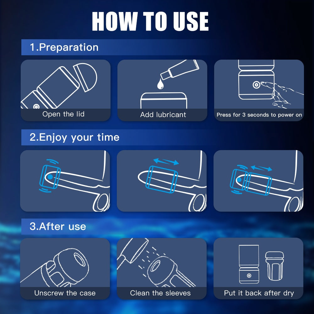 Suction Vibrating Penis Male Masturbator - Smart Waterproof Male Silicone Masturbation Cup