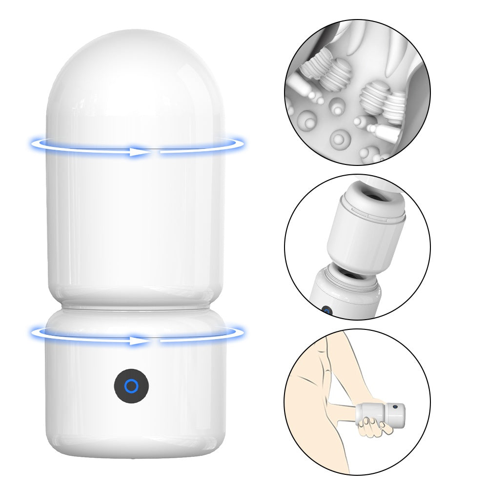 Suction Vibrating Penis Male Masturbator - Smart Waterproof Male Silicone Masturbation Cup