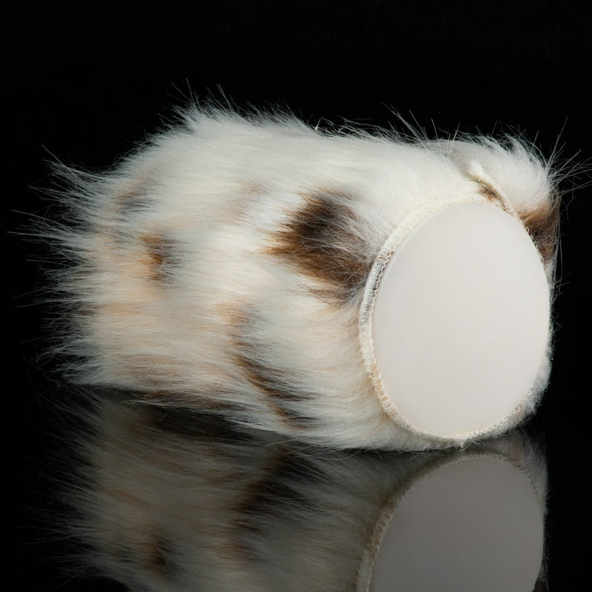 Dalmatian Fur Pocket Pussy – Removable Animal Fur Platinum Silicone Male Masturbator