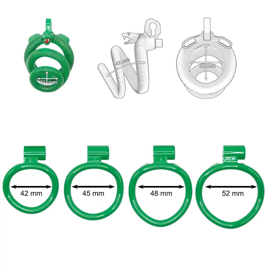 Snake-Shaped Resin Chastity Cage – Spiral Wrap Design | Lightweight, Breathable & Secure Fit
