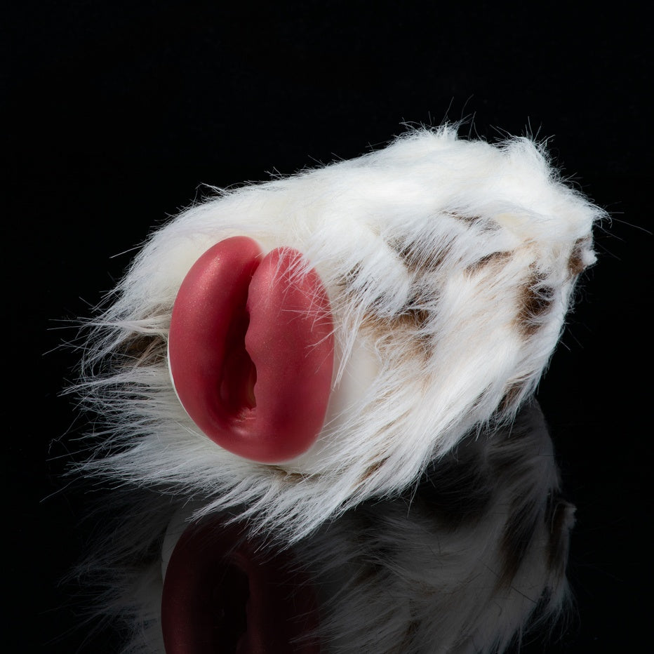 Snow Leopard Furry Pocket Pussy – Detachable Fur Animal Masturbator | Platinum Silicone