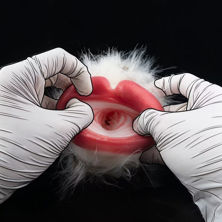 Snow Leopard Furry Pocket Pussy – Detachable Fur Animal Masturbator | Platinum Silicone