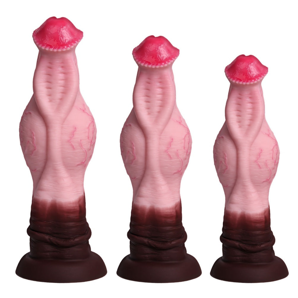 Huge Pink Fantasy Horse Dildo – Platinum Silicone Knotted Monster Cock Fetish Toy | Domlust